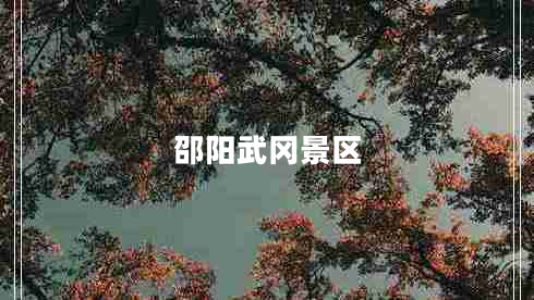 邵陽(yáng)武岡景區(qū) 邵陽(yáng)武岡景區(qū)