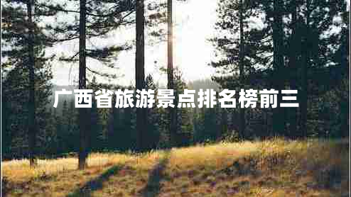 廣西省旅游景點排名榜前三 廣西省旅游景點排名榜前三