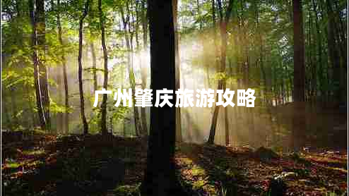 廣州肇慶旅游攻略 廣州肇慶旅游攻略