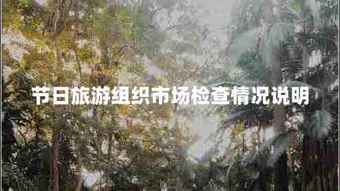 節(jié)日旅游組織市場(chǎng)檢查情況說(shuō)明 節(jié)日旅游組織市場(chǎng)檢查情況說(shuō)明