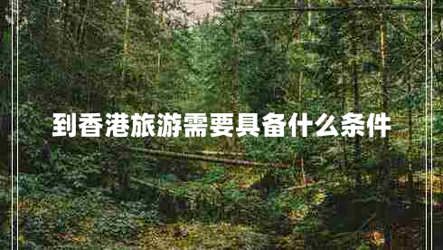 到香港旅游需要具備什么條件 到香港旅游需要具備什么條件