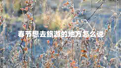 春節(jié)想去旅游的地方怎么說 春節(jié)想去旅游的地方怎么說