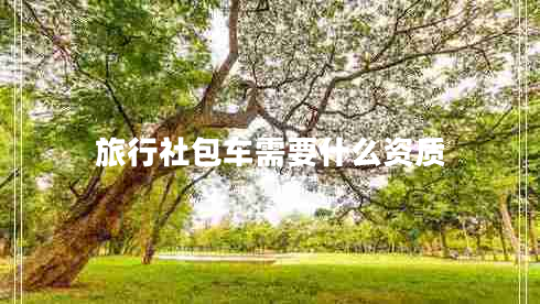 旅行社包車需要什么資質(zhì)