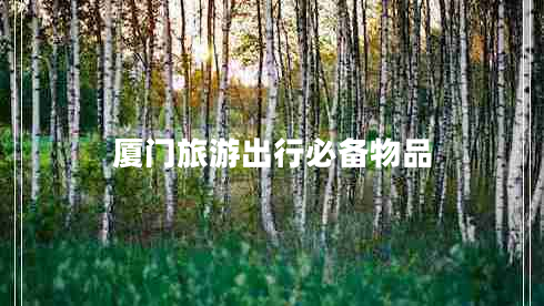 廈門旅游出行必備物品