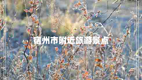 宿州市附近旅游景點(diǎn)