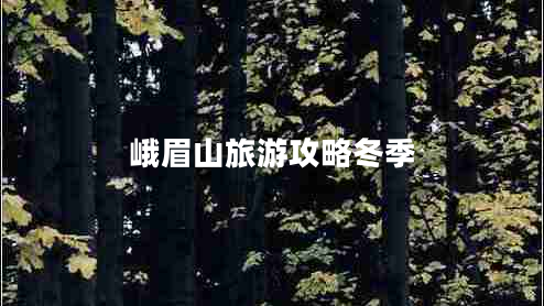 峨眉山旅游攻略冬季 峨眉山旅游攻略冬季