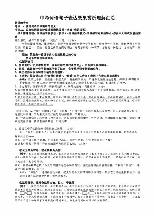 分析詞語的表達效果的方法有哪些