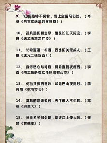 小升初必考古詩(shī)句題