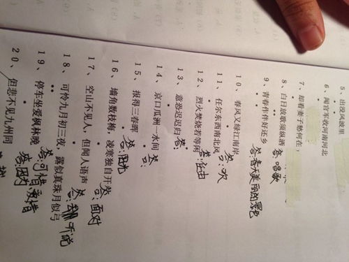 關于詞的詩句題目