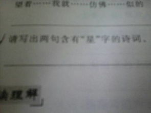 古詩(shī)中含有星字的詩(shī)句