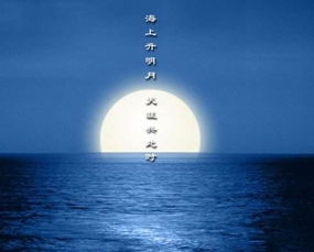 明月和大海的古詩句