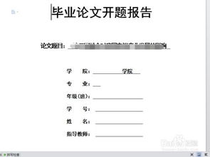 本科畢業(yè)論文 開題報告(本科畢業(yè)論文的開題報告)