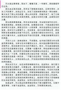 以走進陽光為開頭的作文