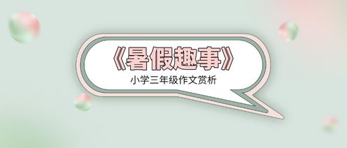 暑假趣事優(yōu)秀作文開頭和結(jié)尾