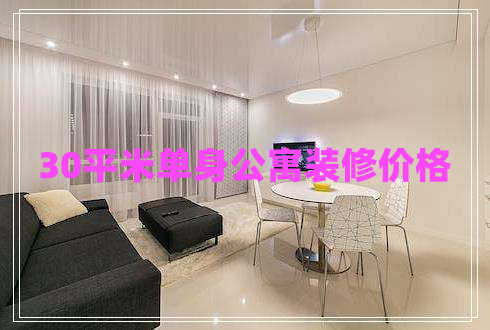 30平米單身公寓裝修價(jià)格 30平米單身公寓裝修價(jià)格