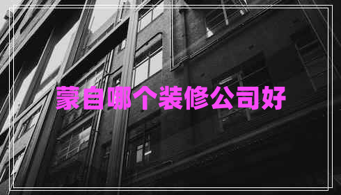 蒙自哪個裝修公司好 蒙自哪個裝修公司好