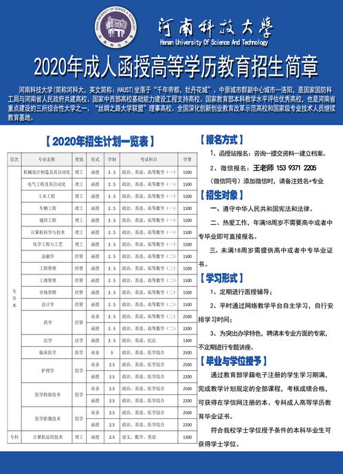2020河南成人自考本科學(xué)費(fèi)一覽表