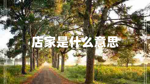 店家是什么意思