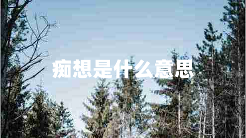 癡想是什么意思