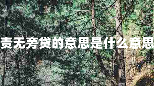 責(zé)無旁貸的意思是什么意思