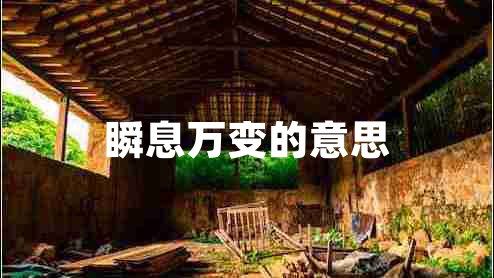 瞬息萬變的意思
