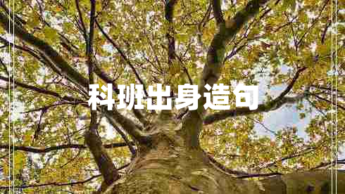 科班出身造句 科班出身造句