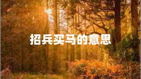 招兵買馬的意思