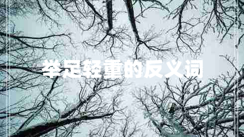 舉足輕重的反義詞