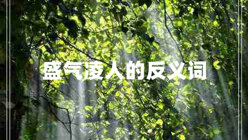 盛氣凌人的反義詞