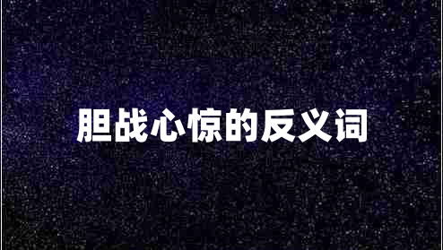 膽戰(zhàn)心驚的反義詞