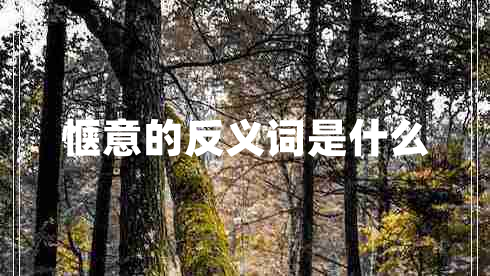 愜意的反義詞是什么