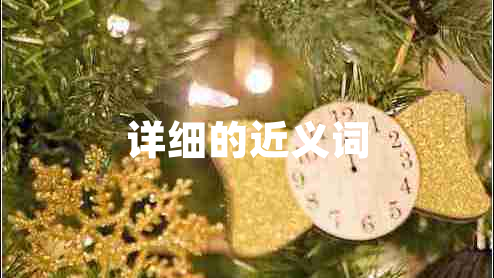 詳細(xì)的近義詞