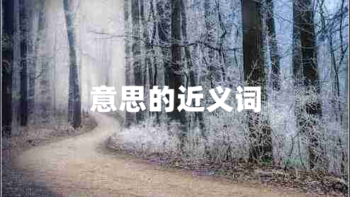 意思的近義詞