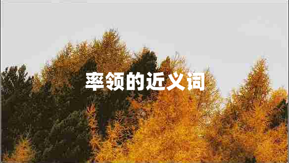 率領(lǐng)的近義詞