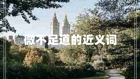 微不足道的近義詞