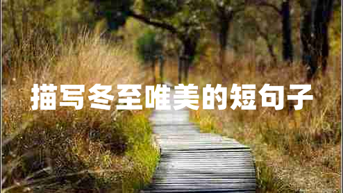 描寫冬至唯美的短句子