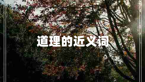道理的近義詞
