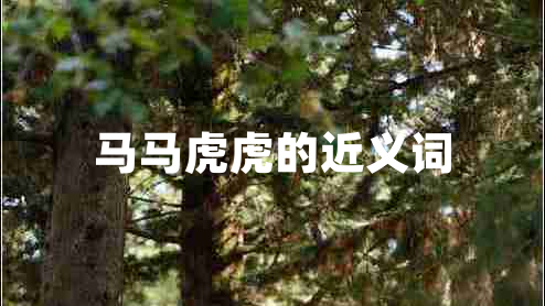 馬馬虎虎的近義詞