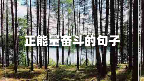 正能量奮斗的句子 正能量奮斗的句子