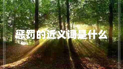 懲罰的近義詞是什么