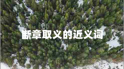 斷章取義的近義詞