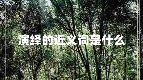 演繹的近義詞是什么