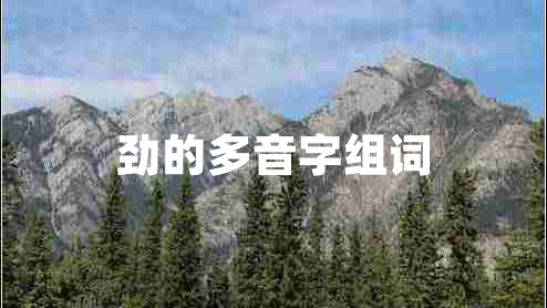 勁的多音字組詞 勁的多音字組詞
