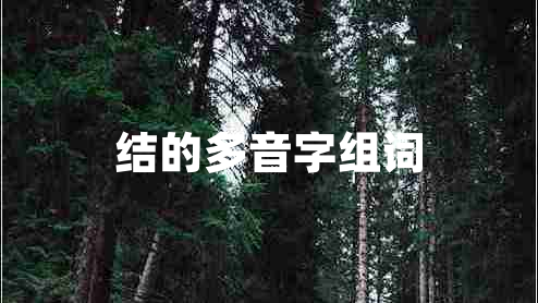 結(jié)的多音字組詞 結(jié)的多音字組詞