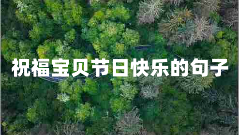祝福寶貝節(jié)日快樂(lè)的句子