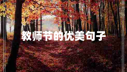教師節(jié)的優(yōu)美句子