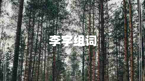 李字組詞 李字組詞
