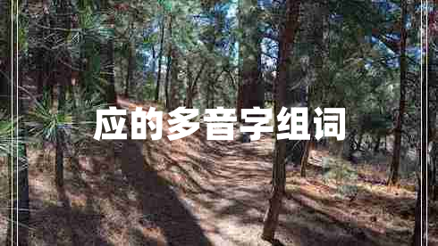 應(yīng)的多音字組詞 應(yīng)的多音字組詞