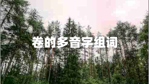 卷的多音字組詞 卷的多音字組詞