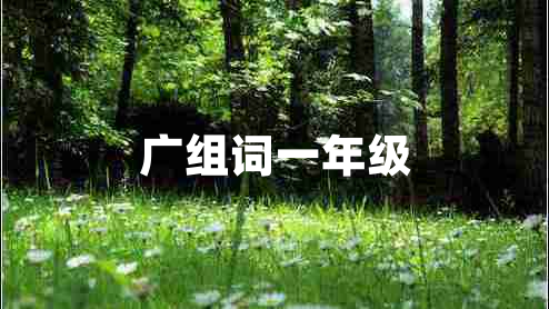廣組詞一年級